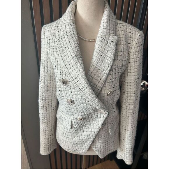 Rachel Zoe Tweed Blazer With Statement Buttons size small - Picture 2 of 7